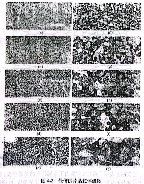低倍試片晶粒評級圖