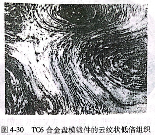 TC6合金盤模鍛件的云紋狀低倍組織