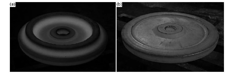 圖1 TA29鈦合金整體葉盤鍛件  Fig.1 TA29titanium alloy compressor blisk forging  (a)I型[8];(b)II型(a)the I type[8];(b)the II type